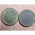 1985j 10 Pfennig Germany Coin