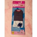 Vintage Barbie Ken Fashion stripe top white sho...