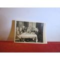 FAMILY CHRISTMAS MEAL small vintage photograph 1930s =