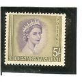 Rhodesia & Nyasaland 1954 5/- Violet & Olive Gr...