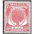Kedah 1952 SG82a 12c Scarlet Mounted Mint . .. .
