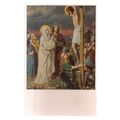 CRUCIFIXTION unused vintage postcard art =