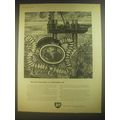 1960 BP British Petroleum Ad - Divers helmets, a reflection