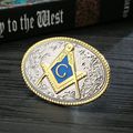 New Men’s Western Mason Silver & Gold Color Bel...