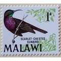 Malawi QEII 1968 1d Scarlet Chested Sunbird Unm...