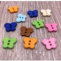 13mm Mixed Colour Butterfly Resin Buttons 2 Hol...