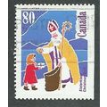 CAN 1991 80c 'CHRISTMAS ' FINE USED (EBID38-893)