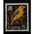 UGANDA 1965 BIRDS 15c ORANGE CROWNED CRANES SG ...