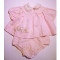 Vintage Pink Baby Dress and Matching Diaper Cov...