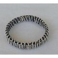 Men silver strips ring