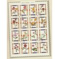 Umm-Al-Qiwain Stamps, Roses Sheet of 16, Cancel...
