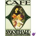 Switzerland Postcard - Cafe St. Gotthard - Zurich