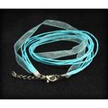 Pretty Light Blue Cord Voile Choker Necklace Ch...