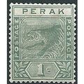 Perak 1892 SG61 1c Green Mounted Mint ... .
