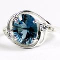 London Blue Topaz, 925 Sterling Silver Ladies R...