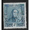 BELGIUM 1949 BELGIAN STAMP CENT 4F BLUE KING LE...