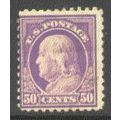 517 50c Benjamin Franklin Average MHR S0256