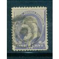 Used 212 1c Benjamin Franklin Just Clears M01480