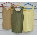 3 Skinnytees Tank Tops NWOT OS Olive Yellow Tan...