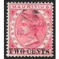 1891 Surcharged "TWO CENTS" Fine Used C2