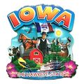 Iowa The Hawkeye State Artwood Montage Fridge M...