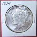 1924 Peace Dollar. This Coin is a replica and c...