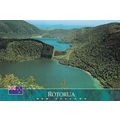 Rotorua Blue and Green Lakes New Zealand Postca...