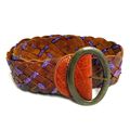 Vintage Motif 56 Women's Braided Belt Brown Sma...