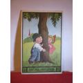 'OH I'LL GET HER' used American antique postcar...