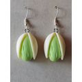 Quirky Kawaii Pistachio Earrings, Novelty Earrings, Statement Earrings