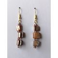 Natural Irregular Brown Abalone Shell Earrings ...