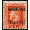 Cook Islands 1919 1s vermilion Perf 14x14½ SG55...