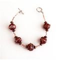 Bracelet #77 murano glass beads 7.5 inch ladies...