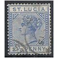 St Lucia 1891 SG46 2 1/2d Ultramarine Fine Used...