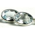 Aquamarine, 925 Sterling Silver Threader Earrin...