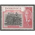 Dominica 1951 SG125 5c Black & Carmine Mounted ...