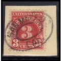 Used J72 3c Postage Due San Mateo, CA. E0155