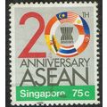 Singapore 1987 20th Anniversary ASEAN 75c Multi...