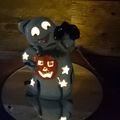 Whimsical Happy Ghost w/ Jack o' Lantern & Bat ...