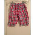 Bobbie Brooks Girls Pink & Blue Plaid Capri Pan...