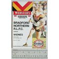 1991 programme Bradford Northern v. Widnes