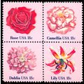 Flower Love Issue PACK OF FIVE Blocks (20 stamp...