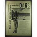 1956 Daks Slacks Ad - Worn at all the International Resorts