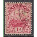 Bermuda 1910-25 KGV 1d Red SG 46 used ( A584 )