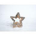 Small mini rose gold star shaped hair claw clip...