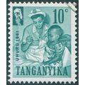 Tanganyika 1961 10c deep bluish green SG109 CTO