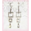 Sale Must Have Square Clear Crystal Long Dangle...