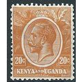 Kenya & Uganda 1922 SG83 20c Dull Orange-Yellow...