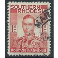 Southern Rhodesia 1937 SG41 1d Scarlet Fine Use...