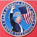 Trump Never Surrender. Challenge Coin. 1.50" Go...